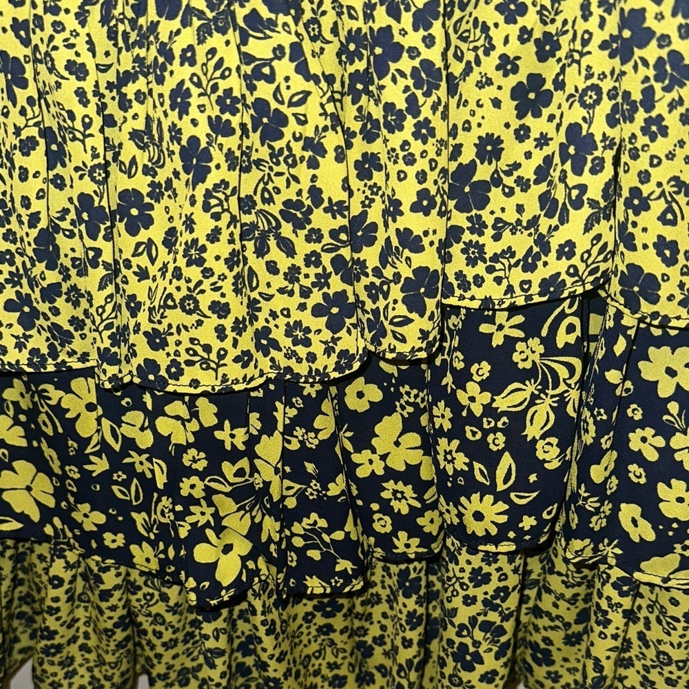 Current Air Floral Tiered Skirt in Green and Black - Picture 7 of 7